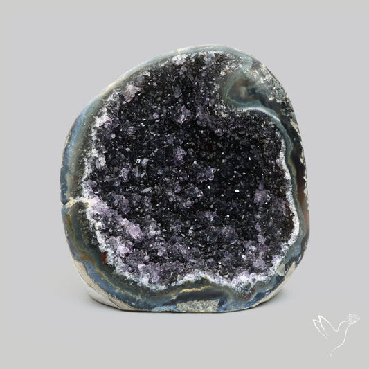 Deep Purple Amethyst Druzy Cluster Specimen