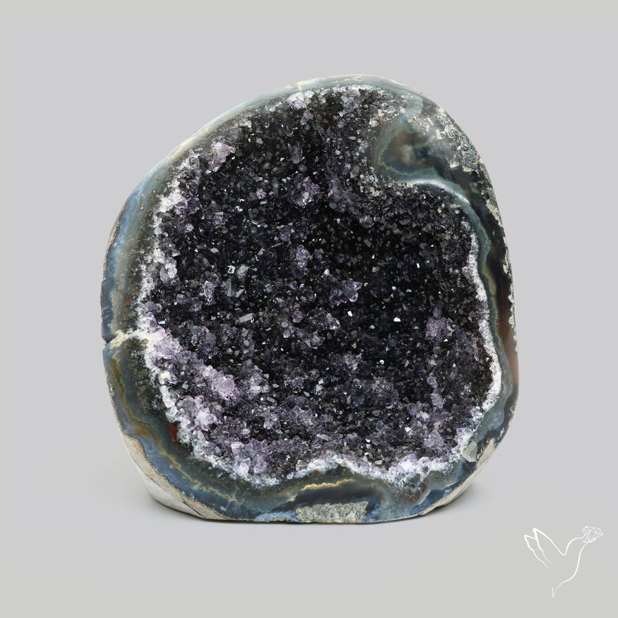 Deep Purple Amethyst Druzy Cluster Specimen