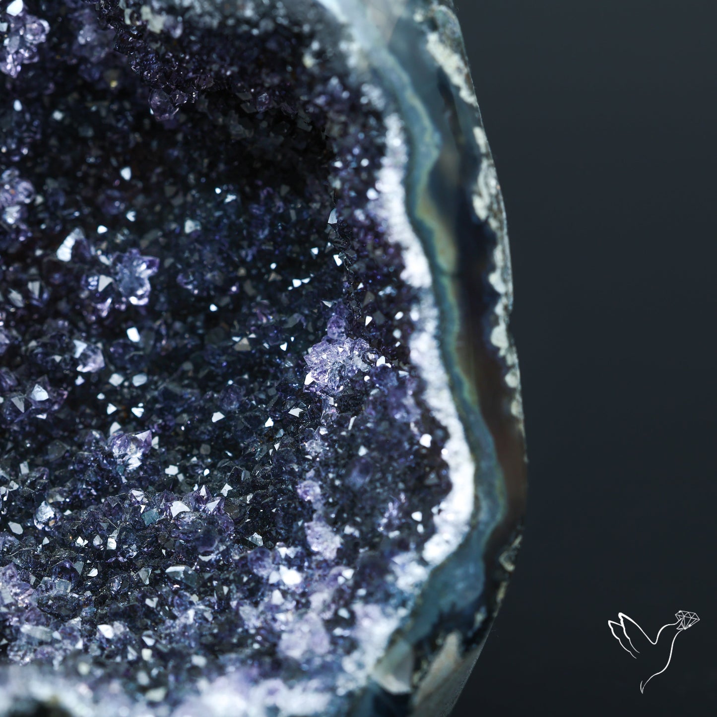 Deep Purple Amethyst Druzy Cluster Specimen