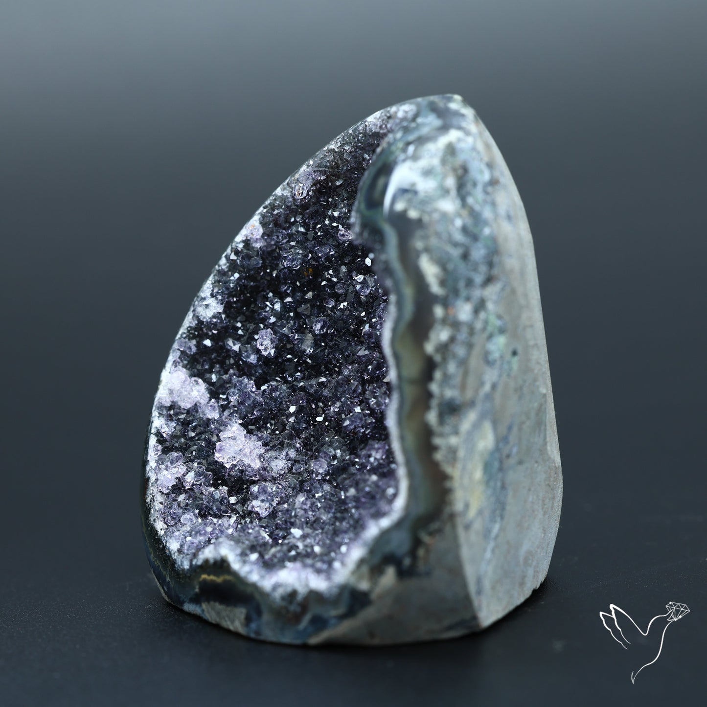 Deep Purple Amethyst Druzy Cluster Specimen