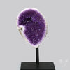 Deep Purple Amethyst Druzy Cluster Specimen with Stand