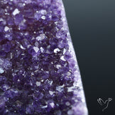 Amethyst Druzy Cluster Specimen Deep Purple with Stand