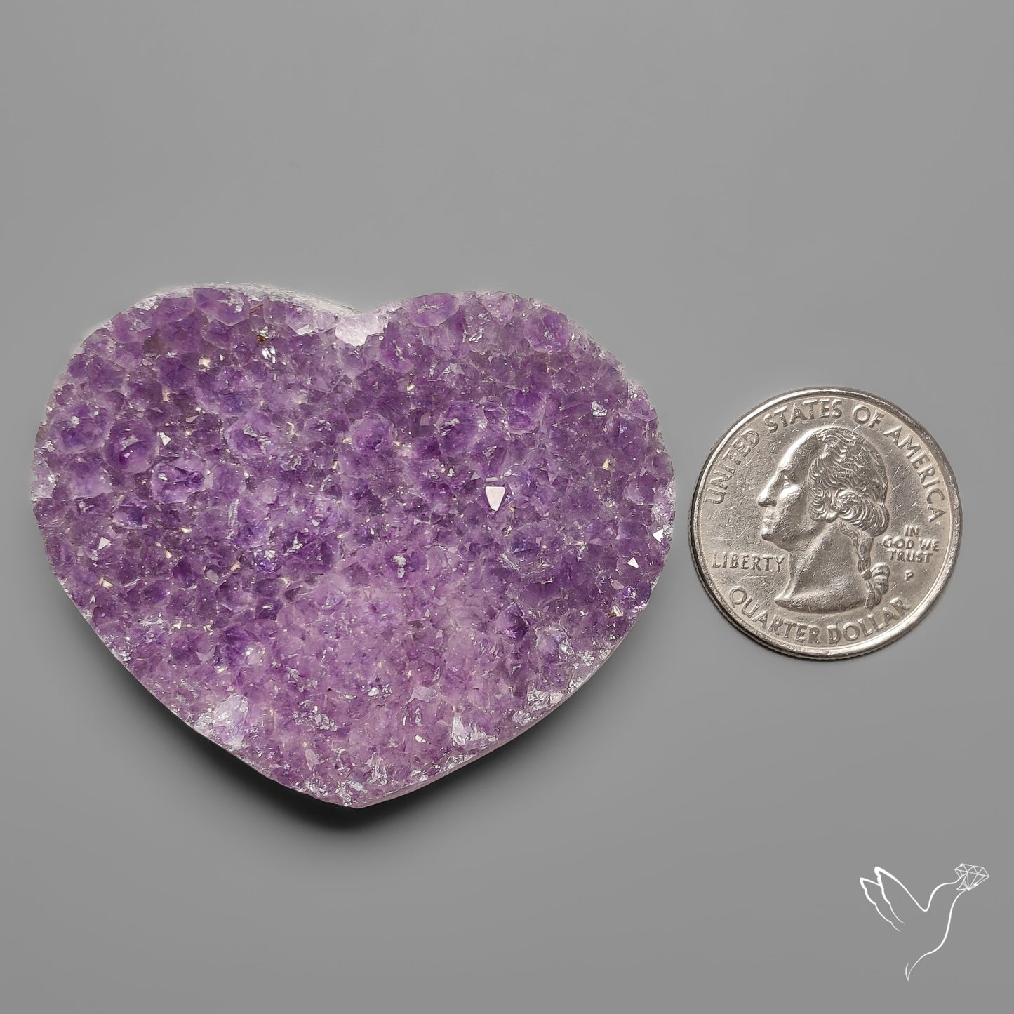Large Amethyst Druzy Heart Specimen