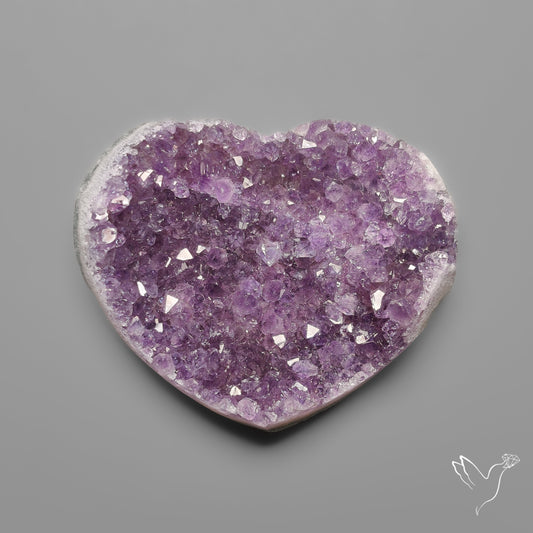 Large Amethyst Druzy Heart Specimen