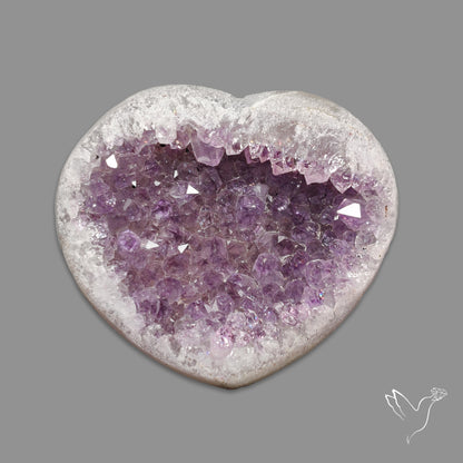 Large Amethyst Druzy Heart Specimen