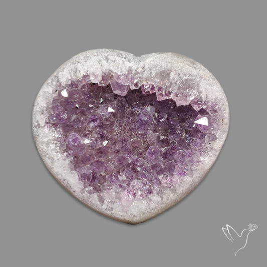 Large Amethyst Druzy Heart Specimen