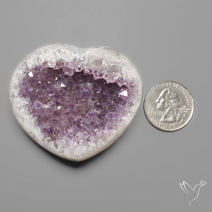 Large Amethyst Druzy Heart Specimen