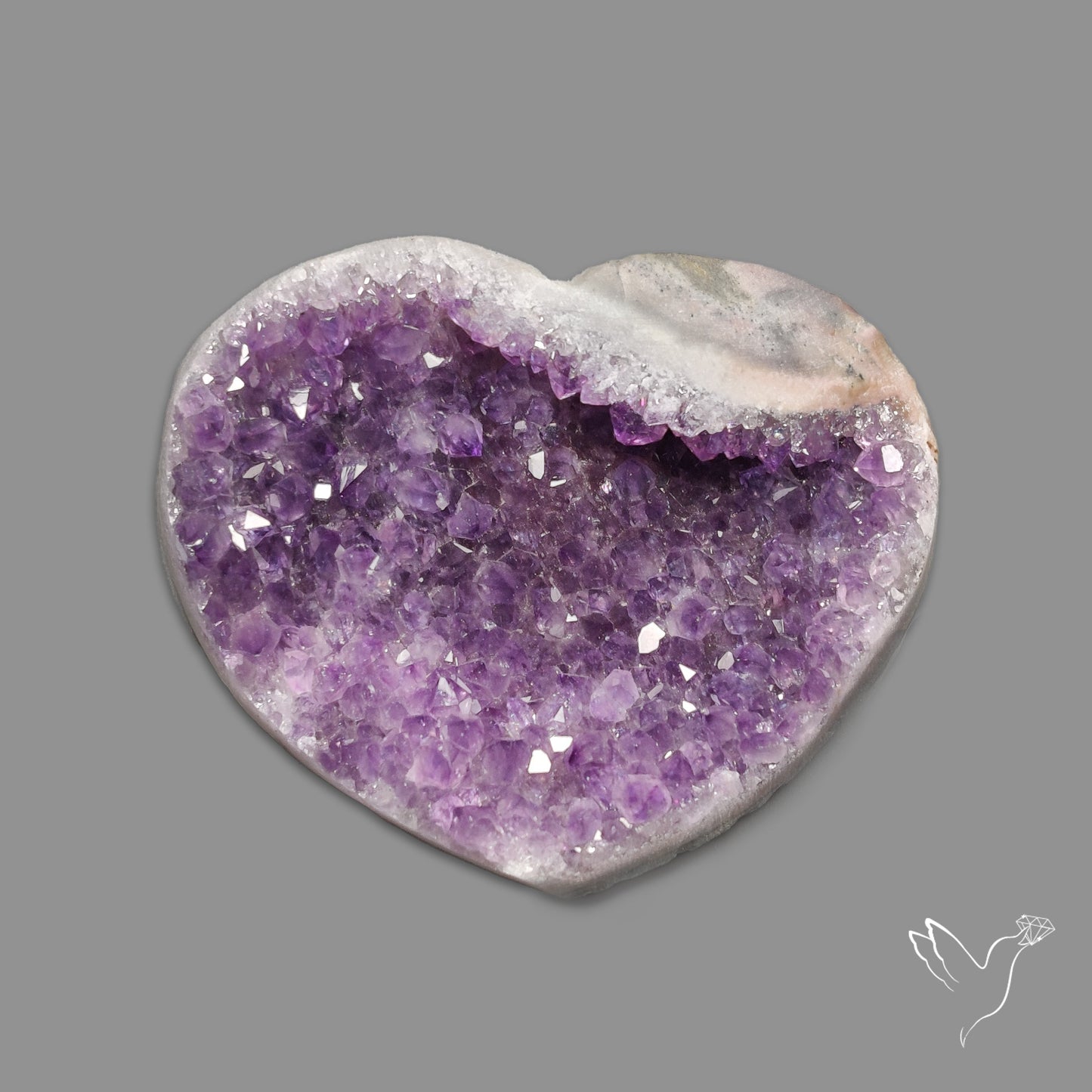 Large Amethyst Druzy Heart Specimen