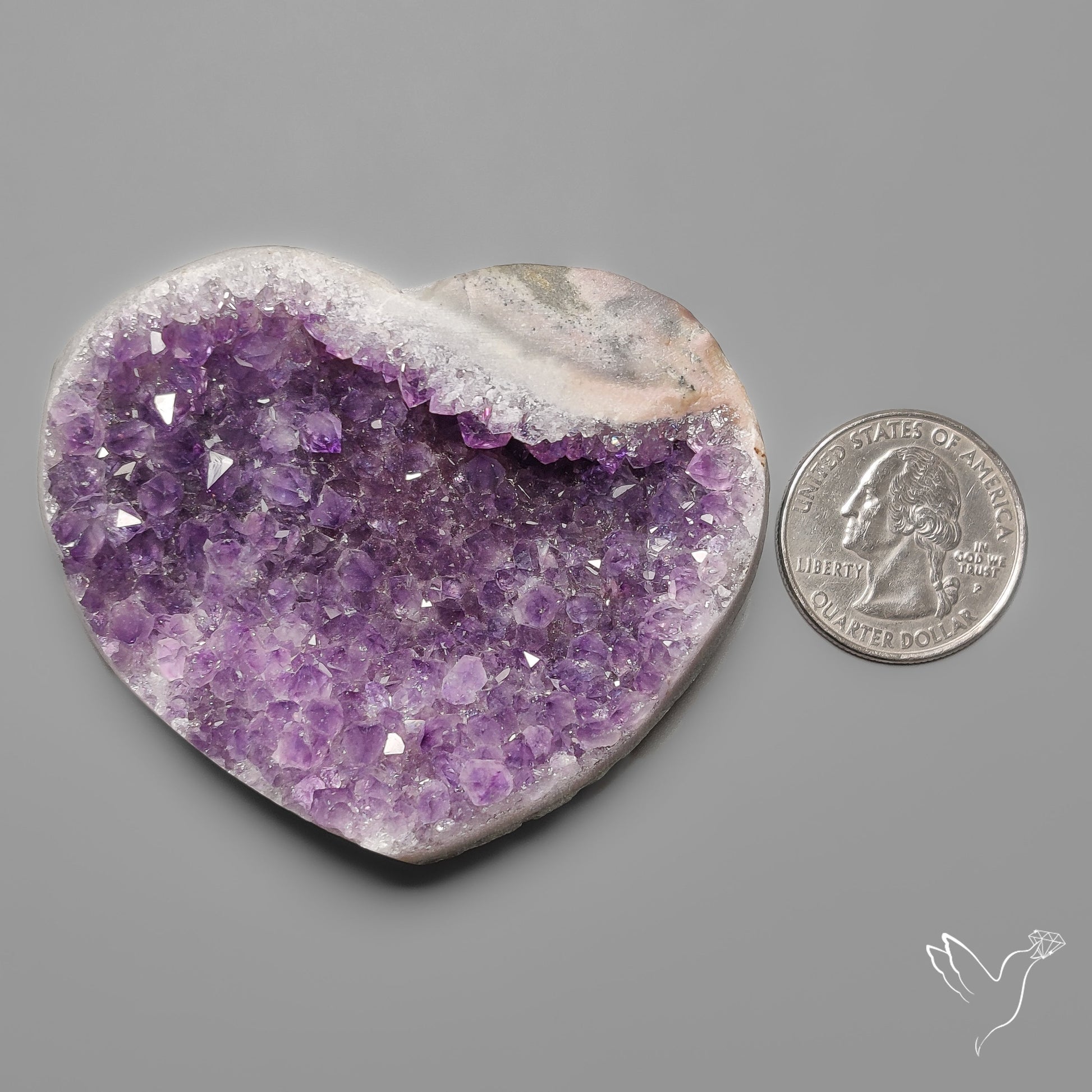 Large Amethyst Druzy Heart Specimen