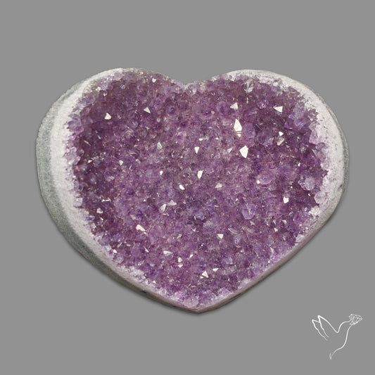 Large Amethyst Druzy Heart Specimen