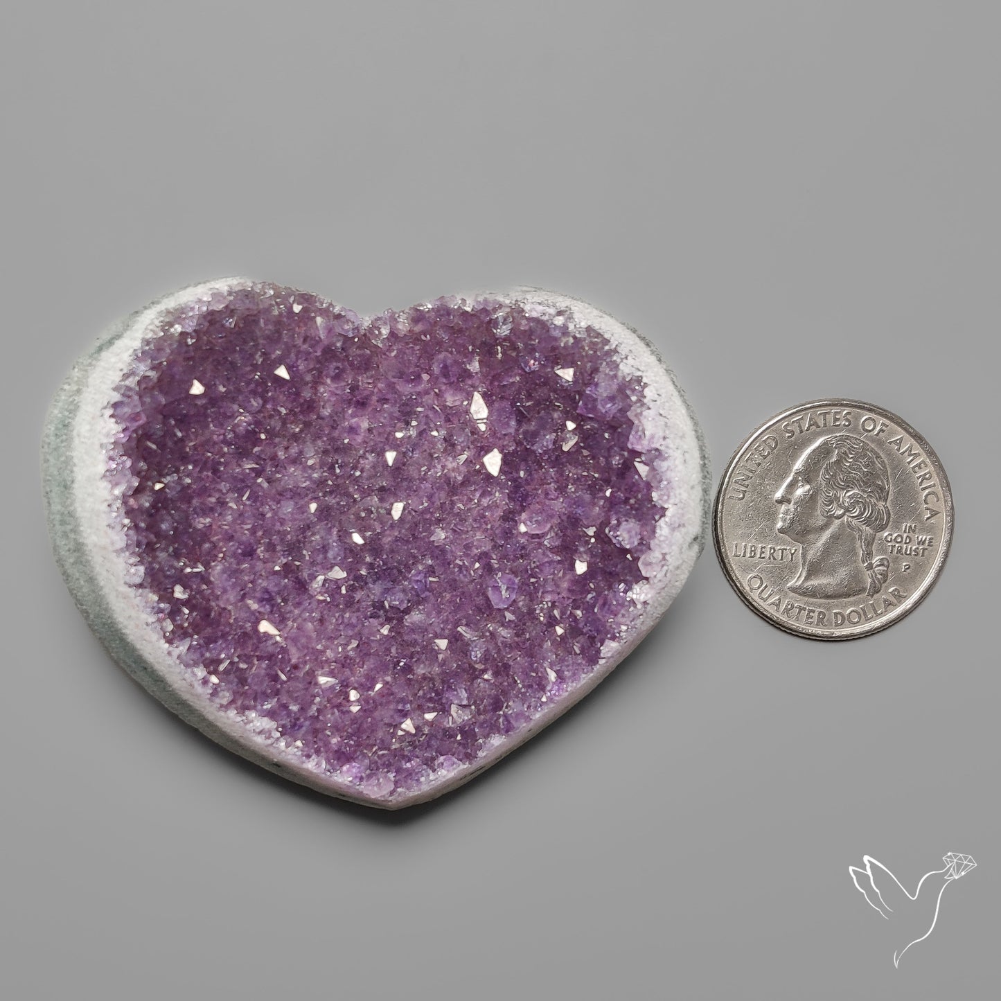 Large Amethyst Druzy Heart Specimen