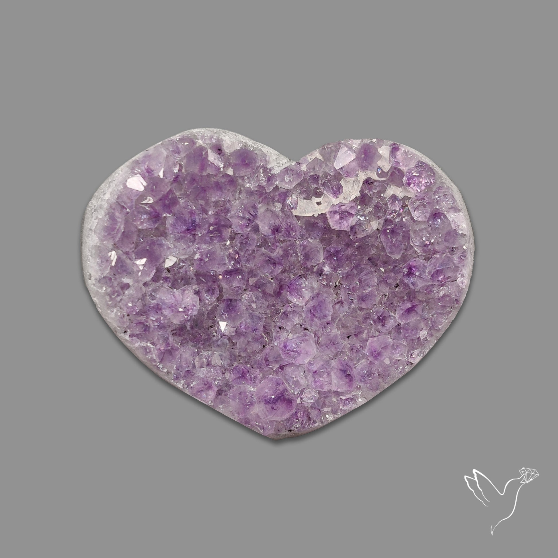 Large Amethyst Druzy Heart Specimen