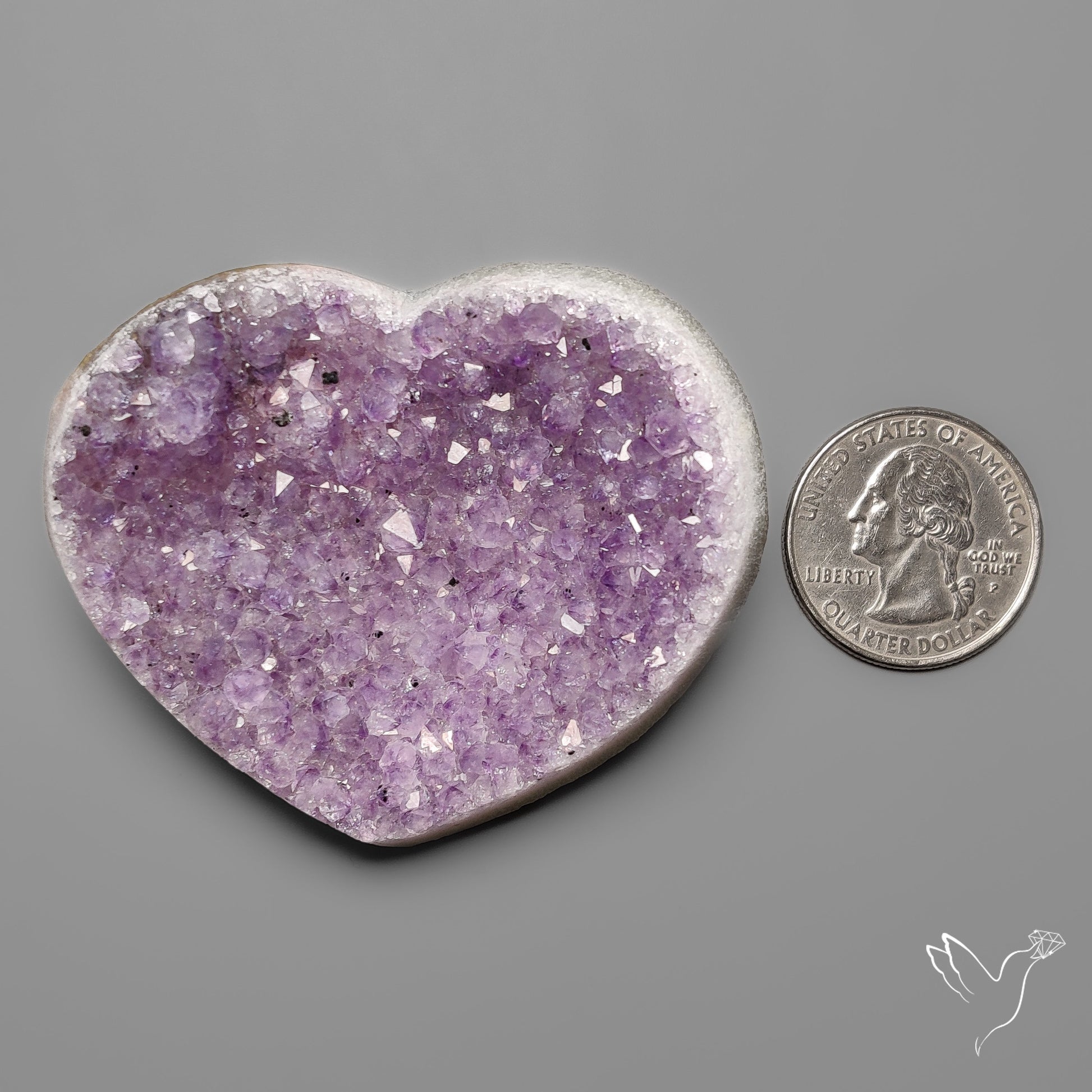 Large Amethyst Druzy Heart Specimen
