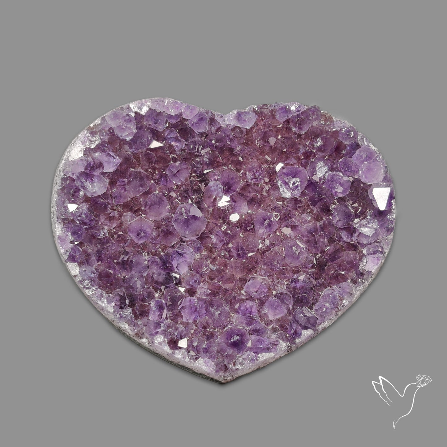 Large Amethyst Druzy Heart Specimen