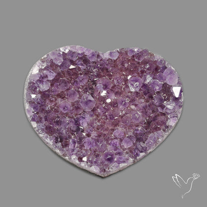 Large Amethyst Druzy Heart Specimen