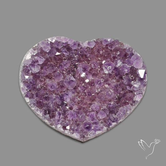 Large Amethyst Druzy Heart Specimen