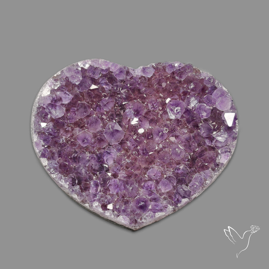 Large Amethyst Druzy Heart Specimen