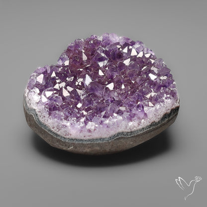 Large Amethyst Druzy Heart Specimen