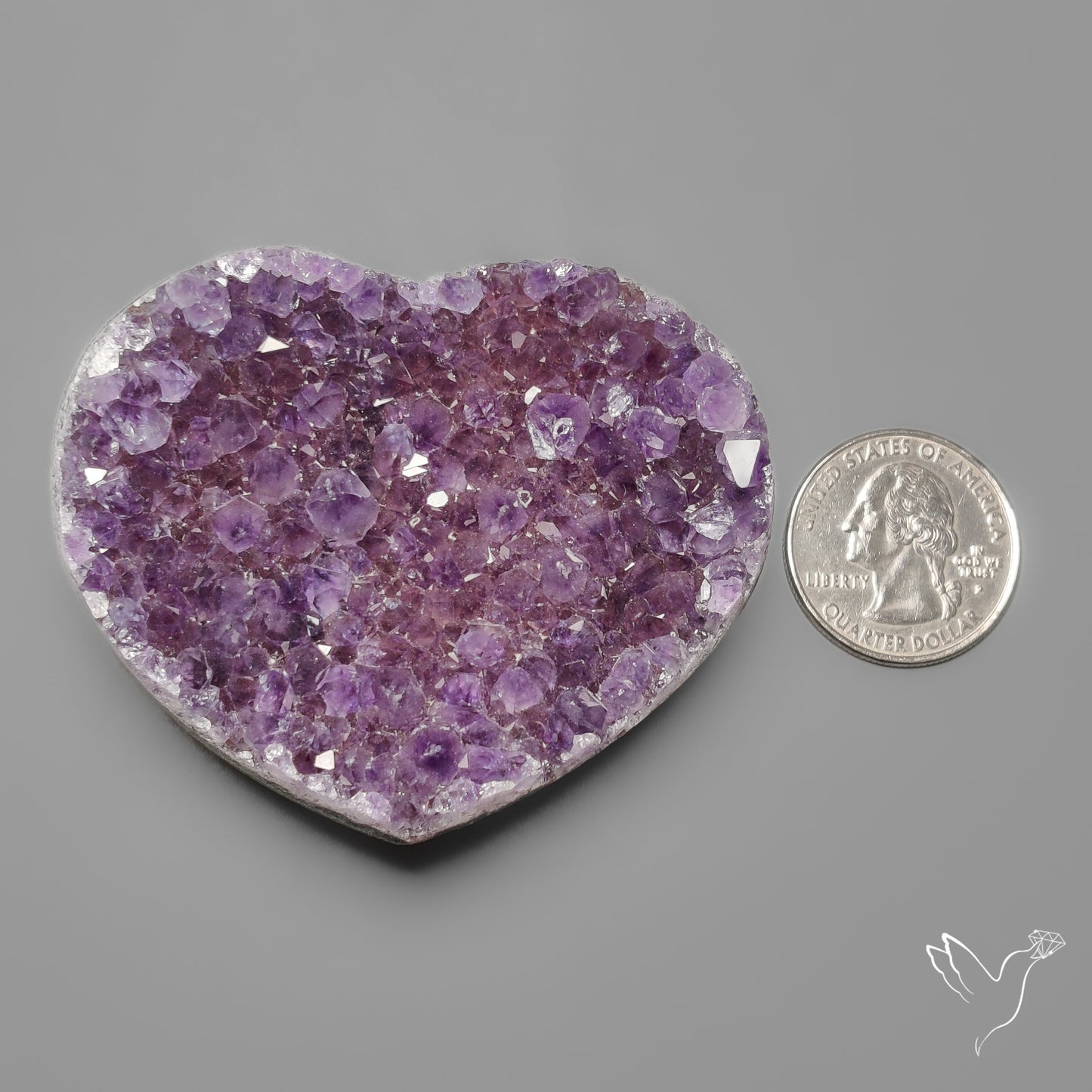 Large Amethyst Druzy Heart Specimen