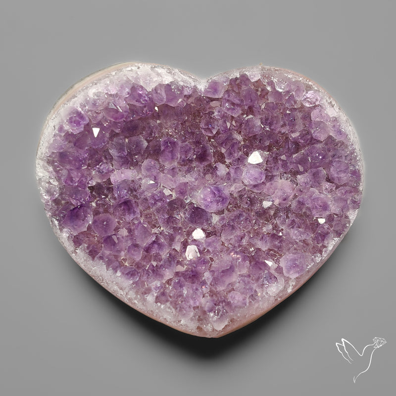 Large Amethyst Druzy Heart Specimen