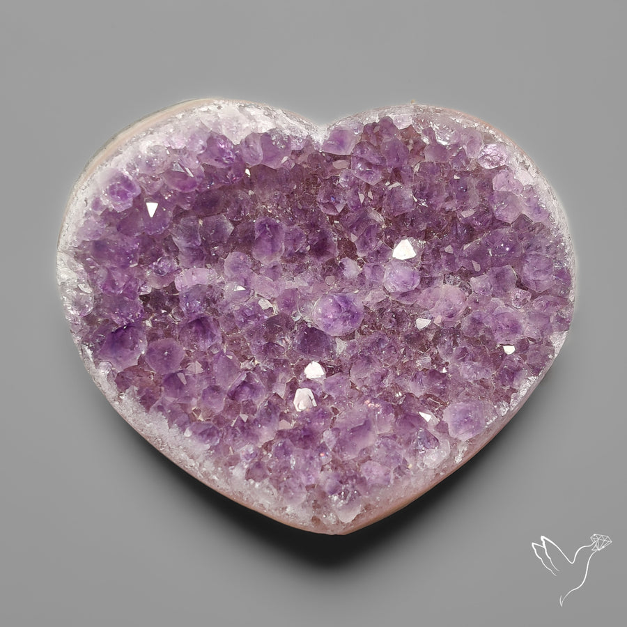 Large Amethyst Druzy Heart Specimen