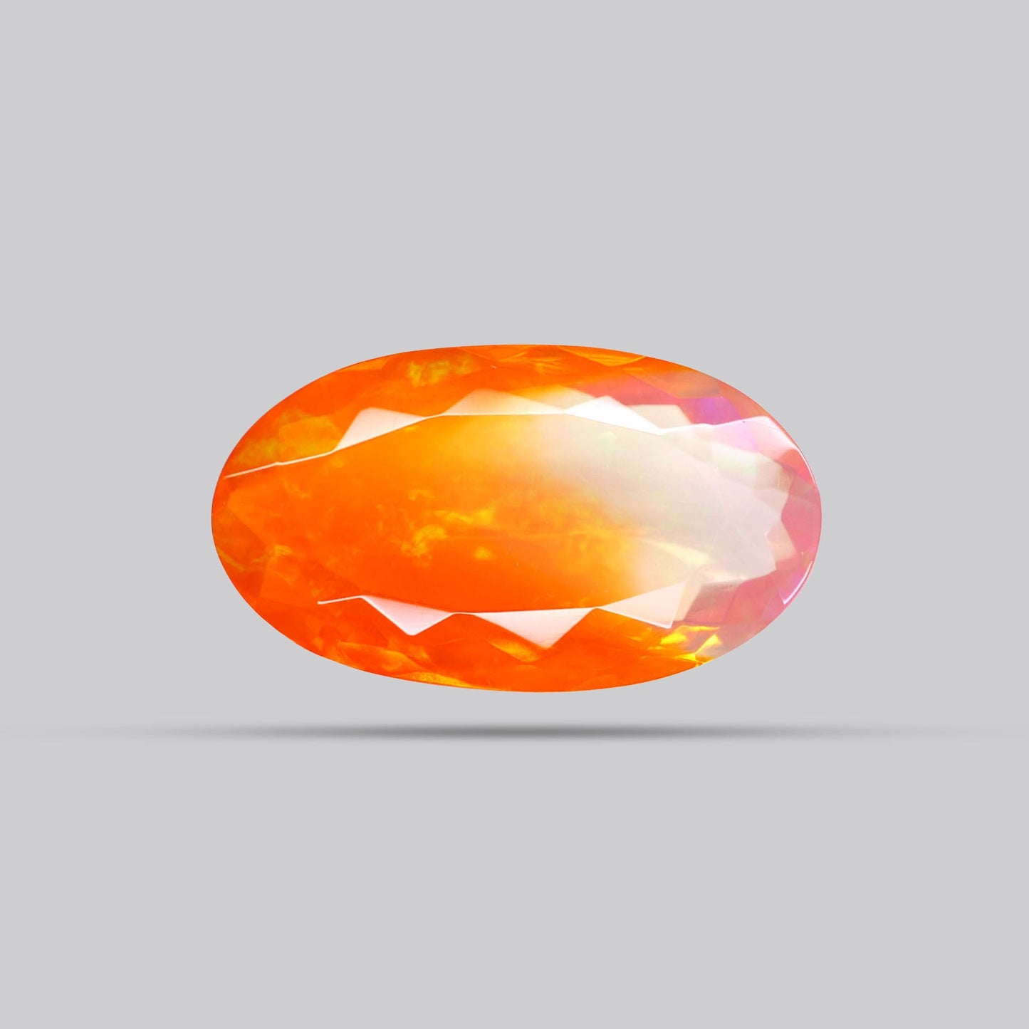 Rare Bicolor Mexican Fire Opal Faceted