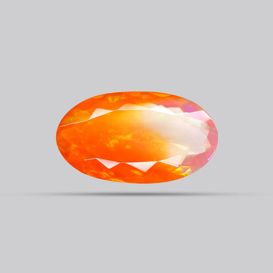 Rare Bicolor Mexican Fire Opal Faceted