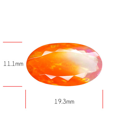 Rare Bicolor Mexican Fire Opal Faceted