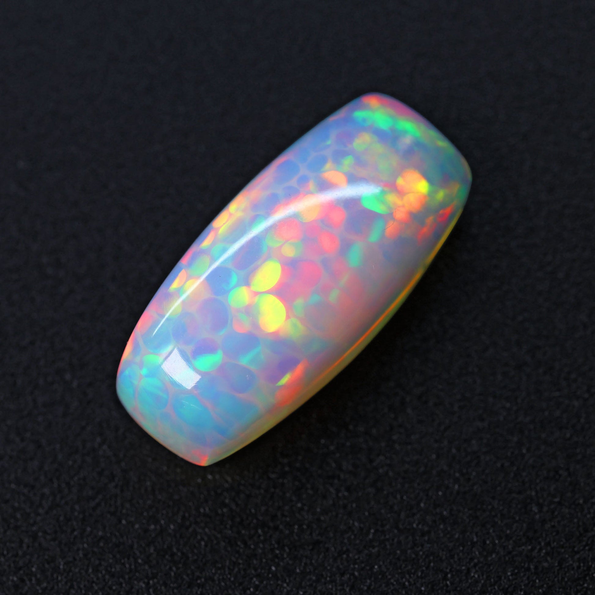 Rare Honeycomb Pattern Ethiopian Opal Cabochon