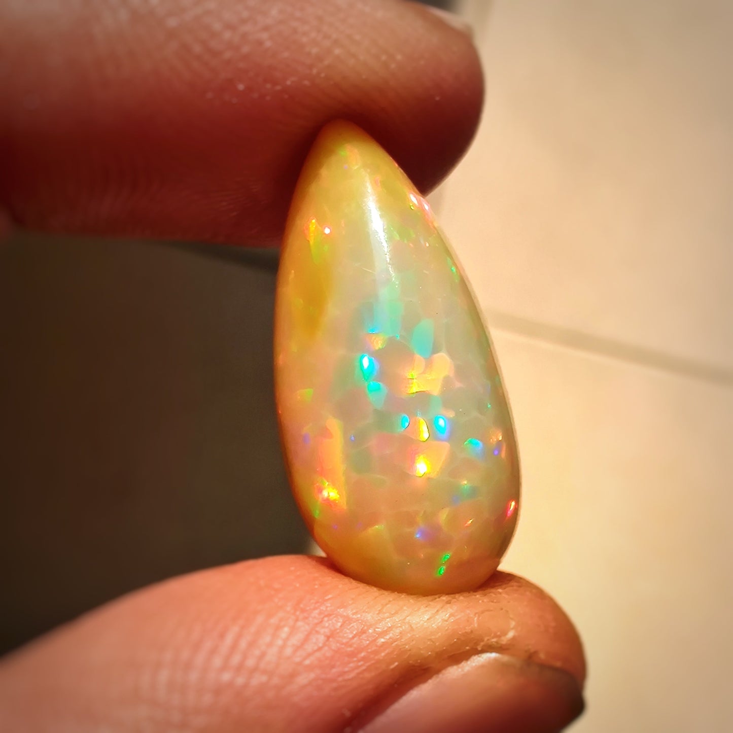 Pin Dot Fire Rare Large Ethiopian Welo Opal Cabochon