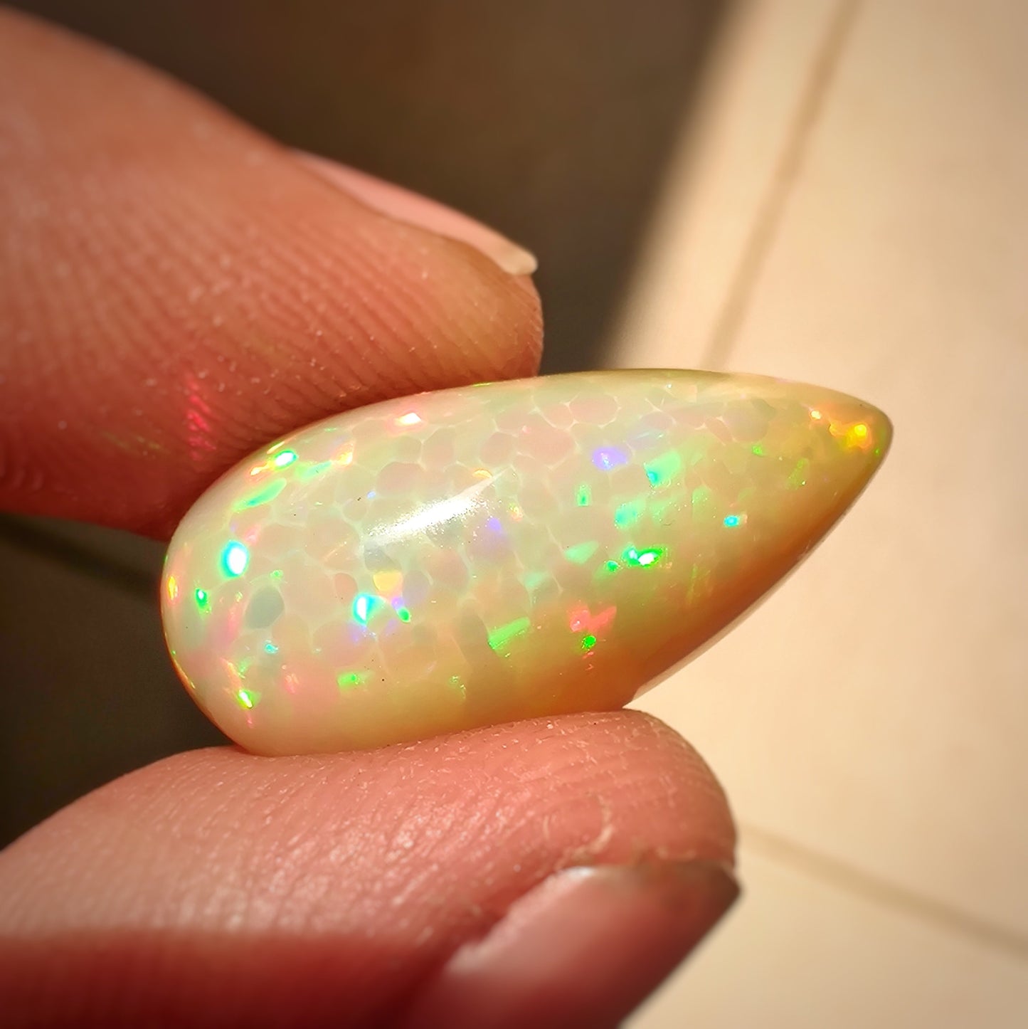Pin Dot Fire Rare Large Ethiopian Welo Opal Cabochon