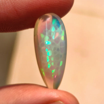 Rare Honeycomb Pattern Ethiopian Opal Cabochon