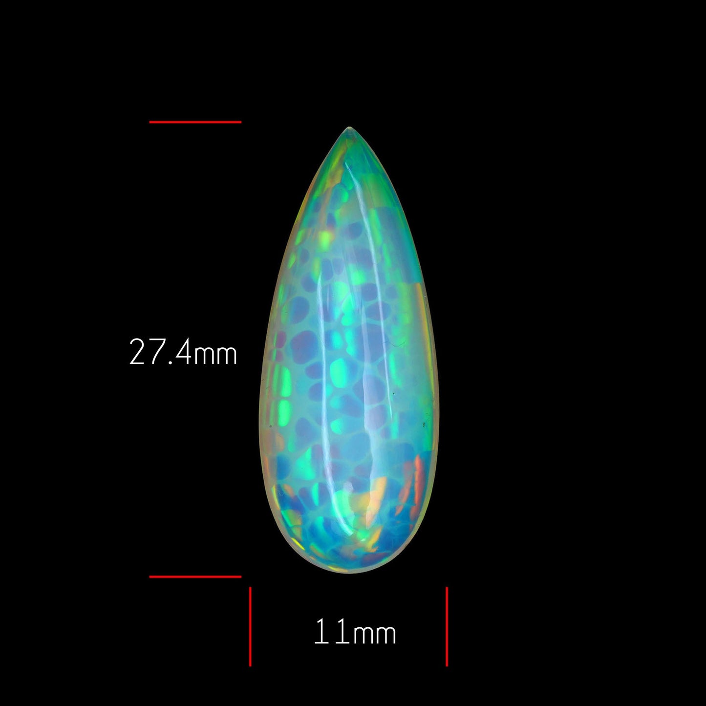 Rare Honeycomb Pattern Ethiopian Opal Cabochon