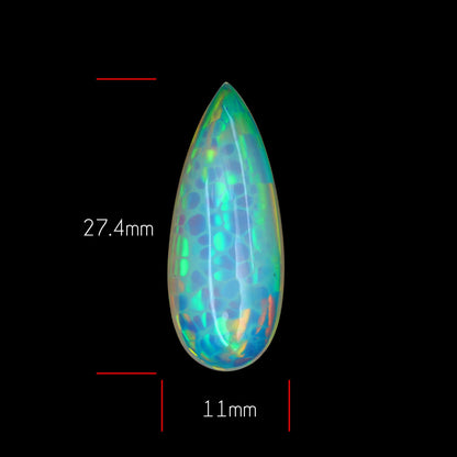 Rare Honeycomb Pattern Ethiopian Opal Cabochon