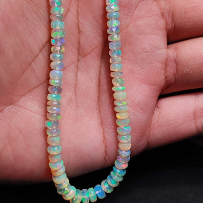 Faceted Ethiopian Opal Beads Line