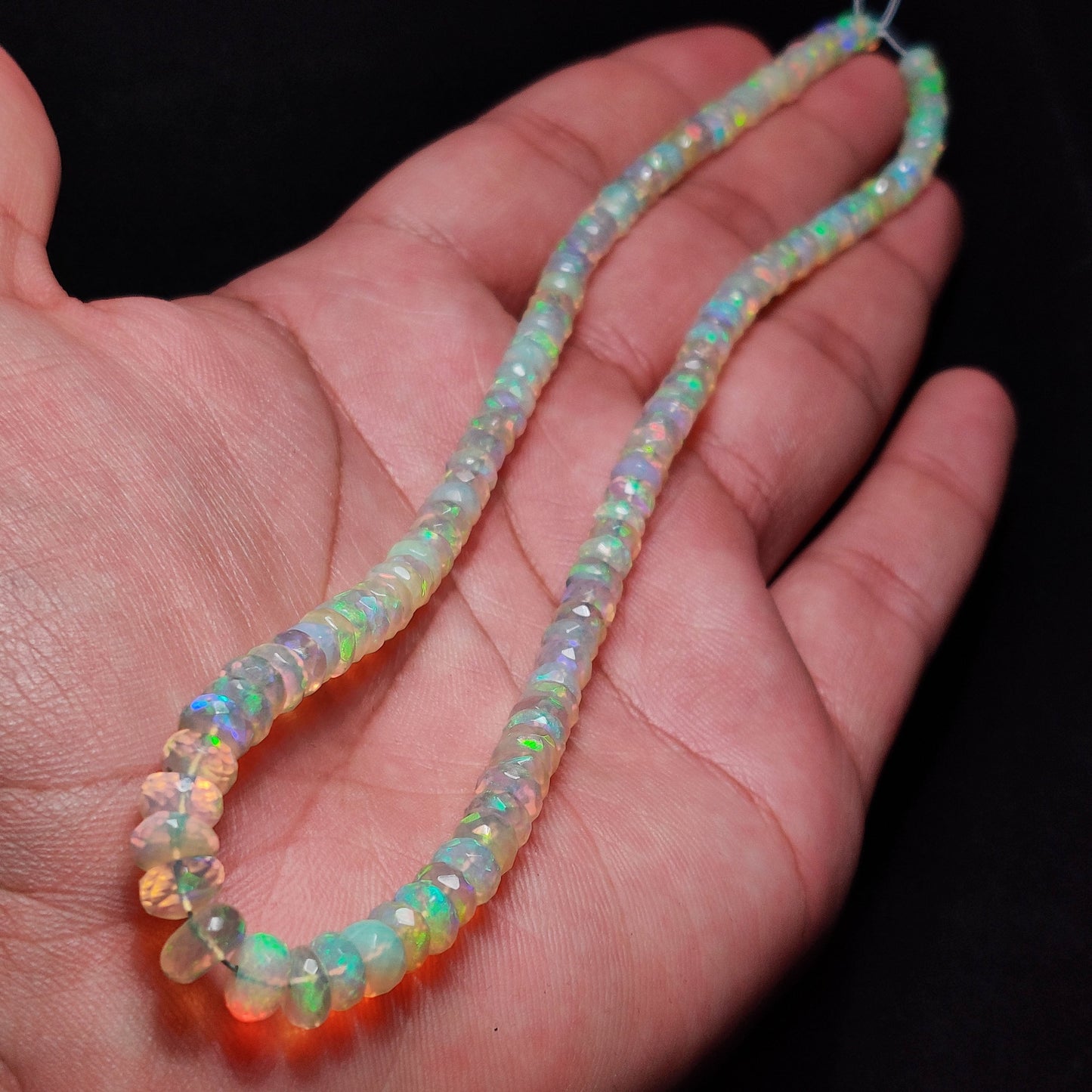Faceted Ethiopian Opal Beads Line