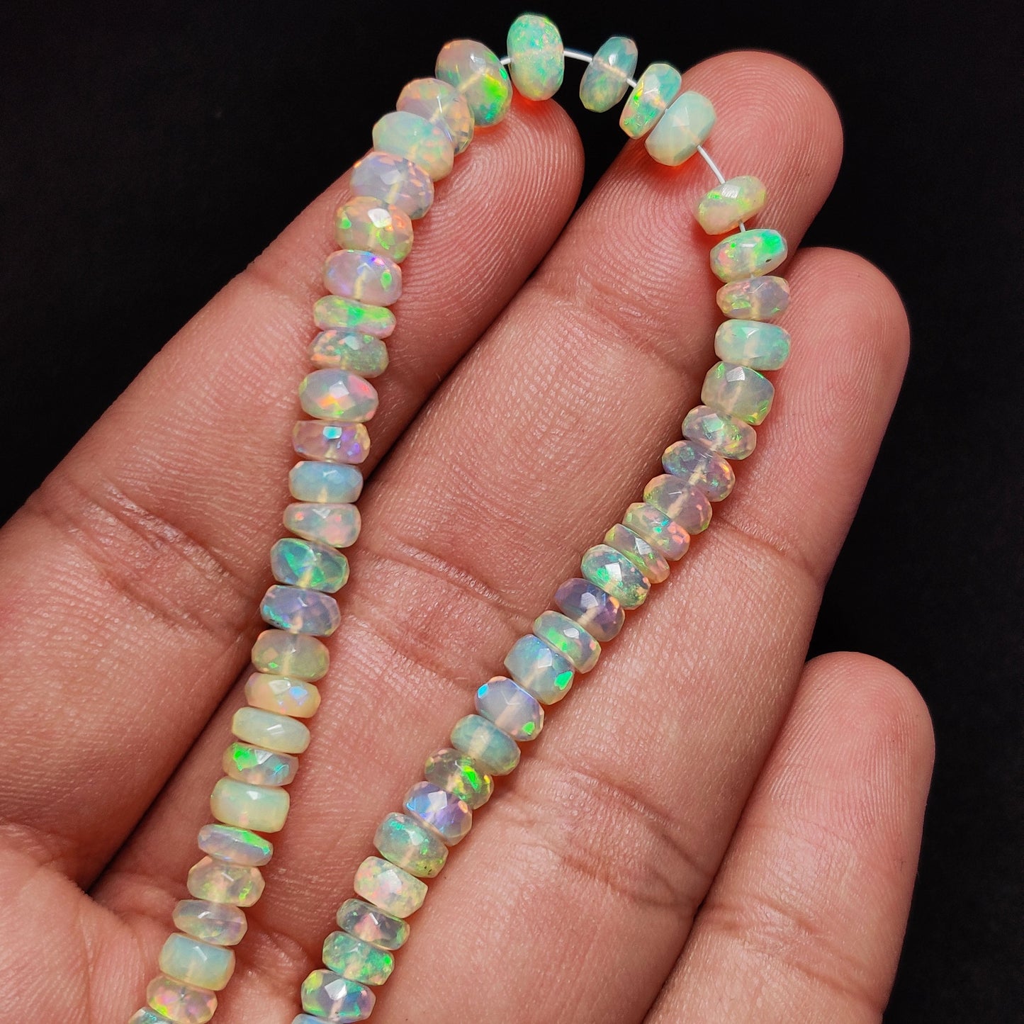 Faceted Ethiopian Opal Beads Line