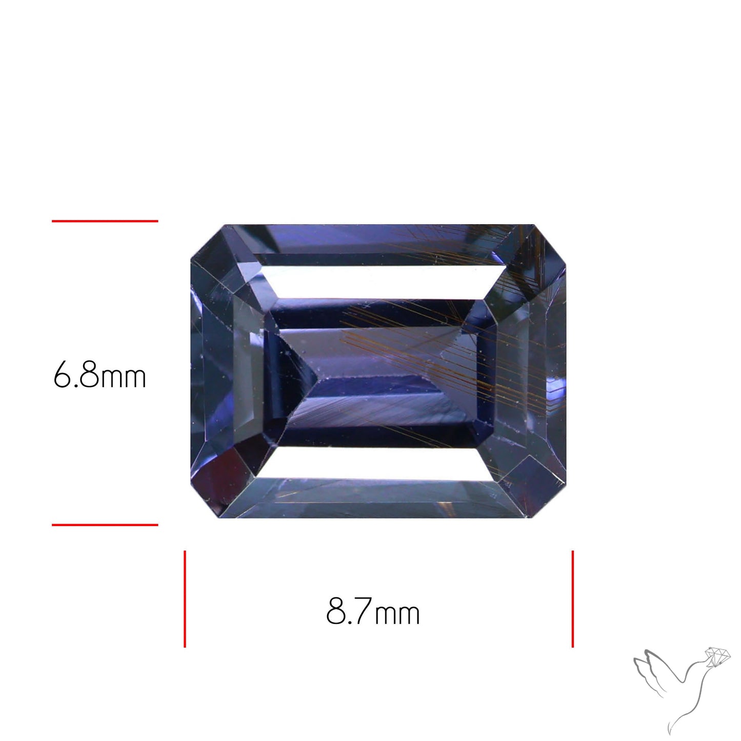 Greyish Purple Spinel Faceted