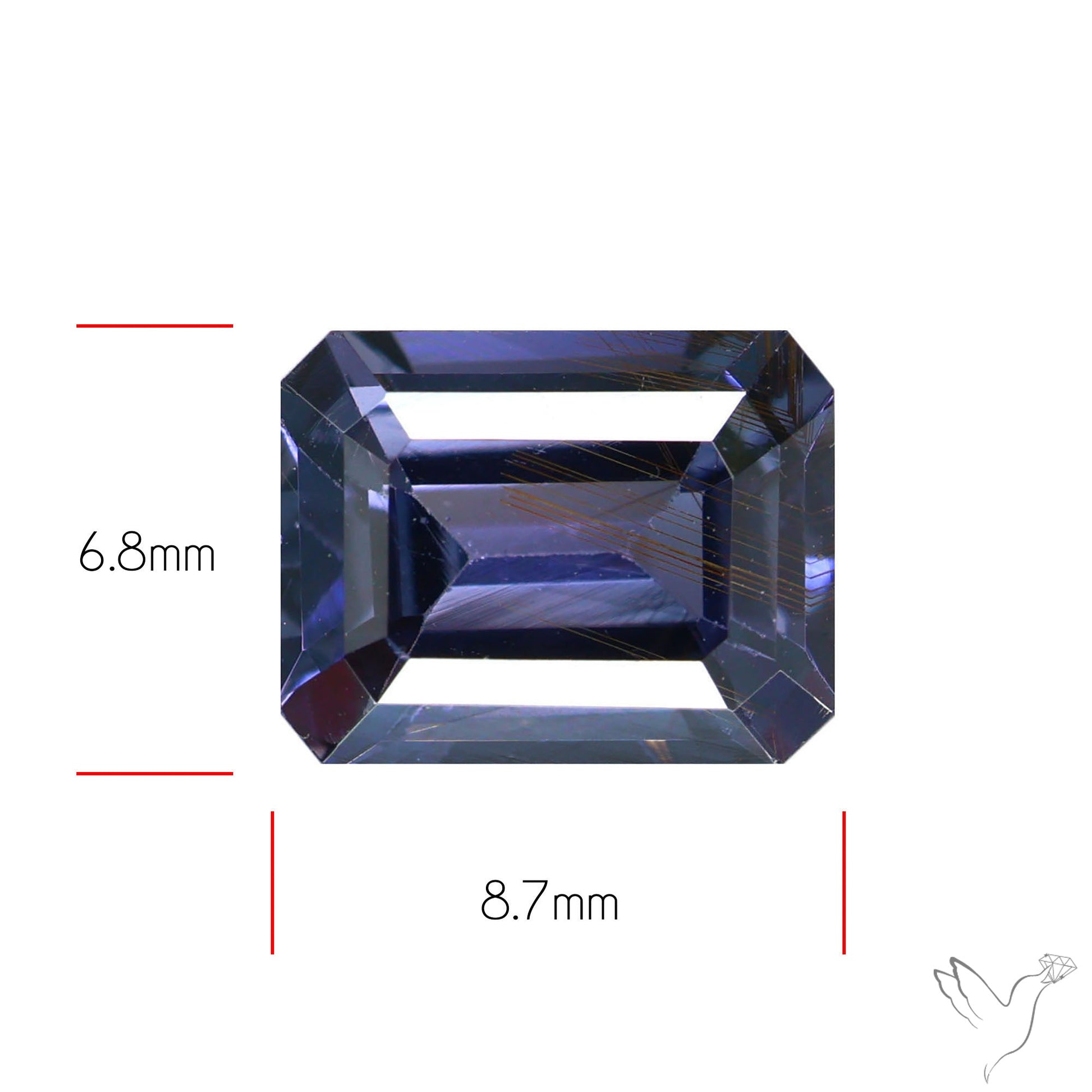 Greyish Purple Spinel Faceted