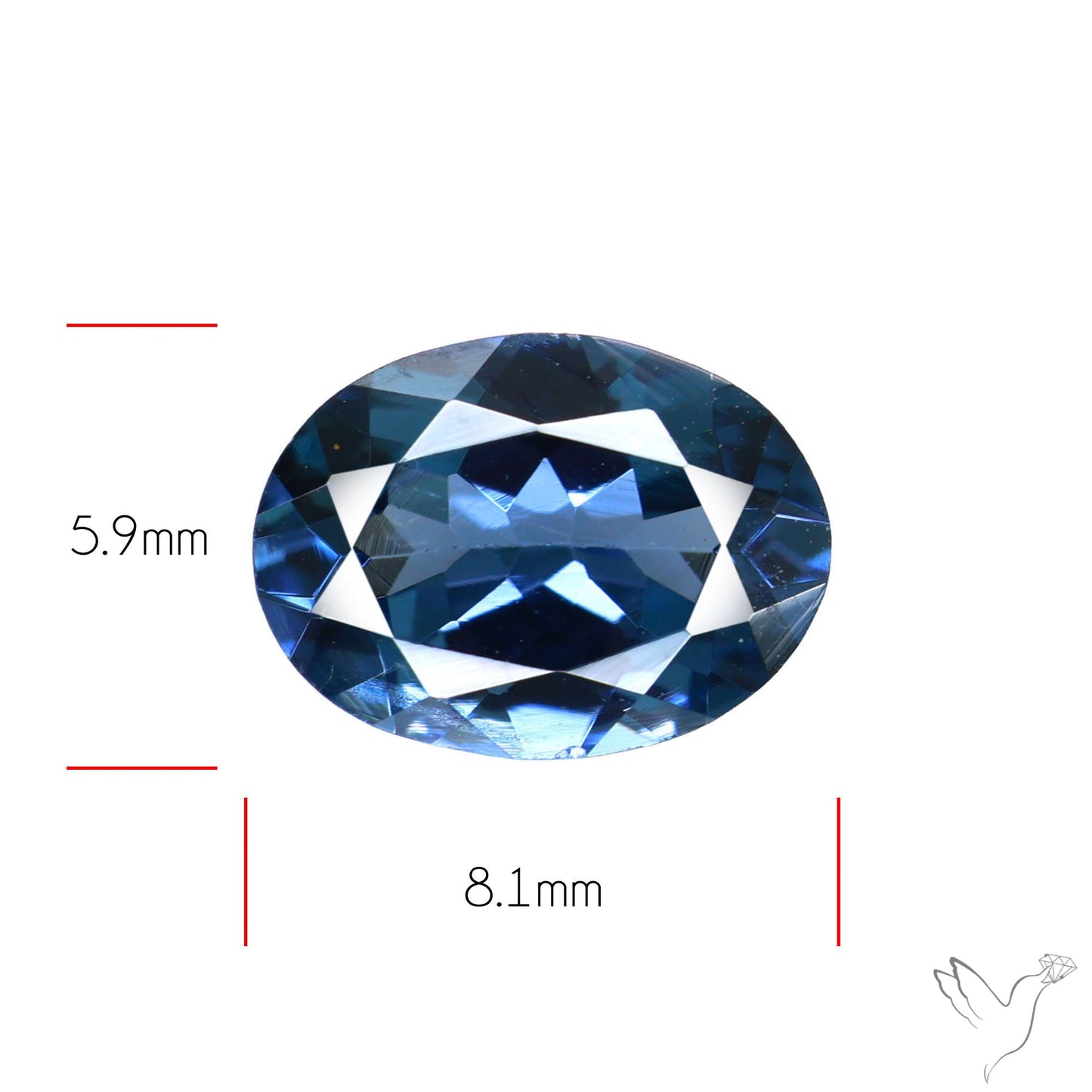 Greyish Purple Spinel Faceted