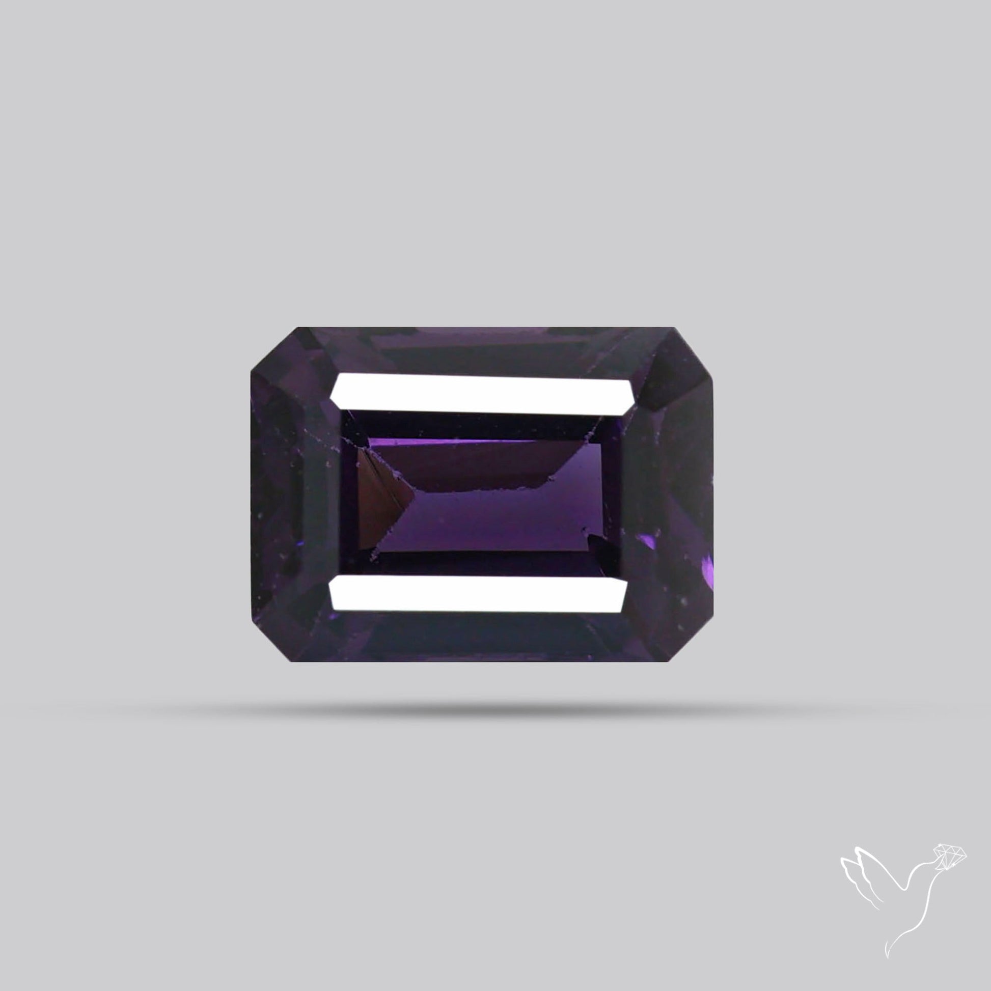 Purple Gray Spinel Faceted