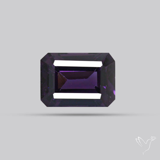 Purple Gray Spinel Faceted