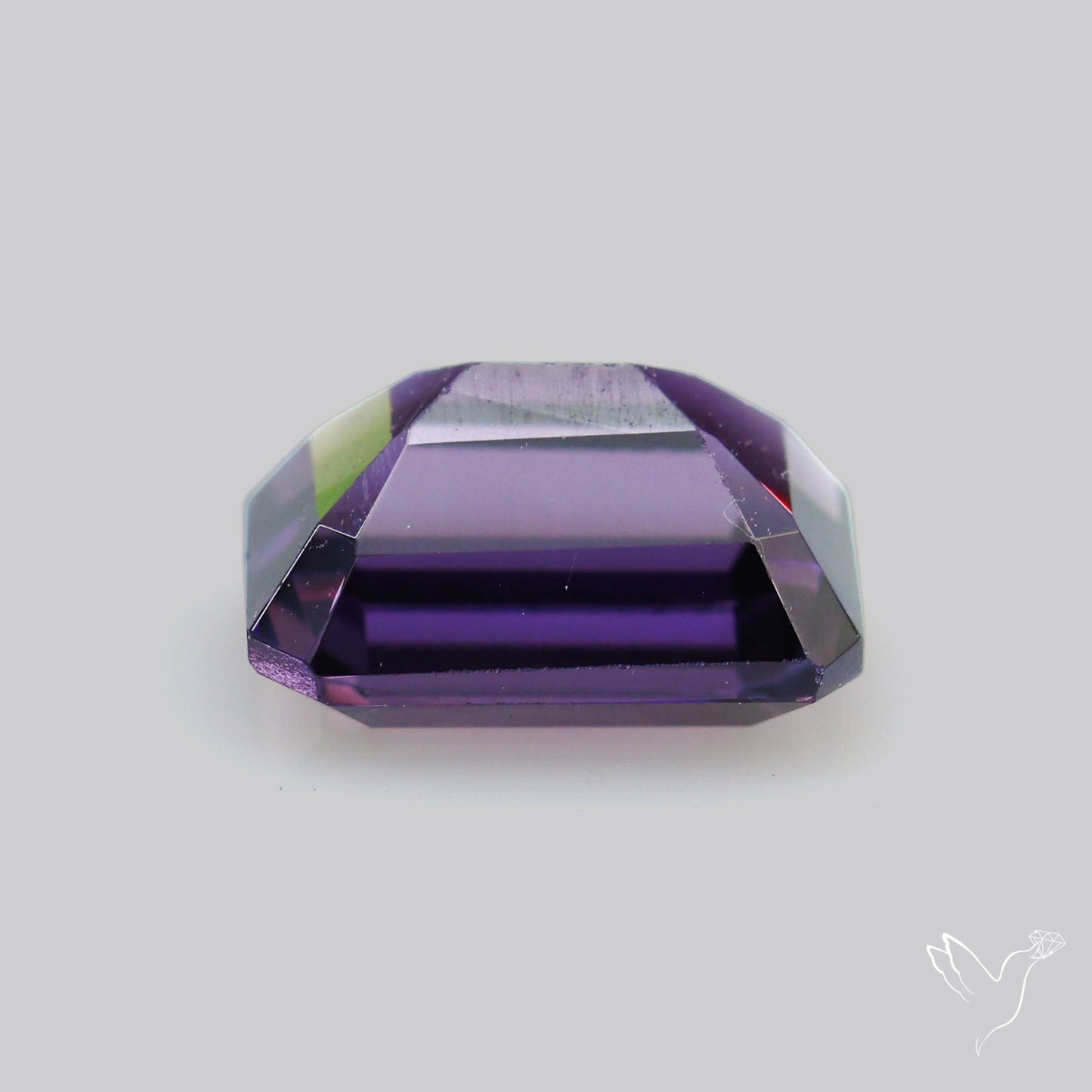 Purple Gray Spinel Faceted
