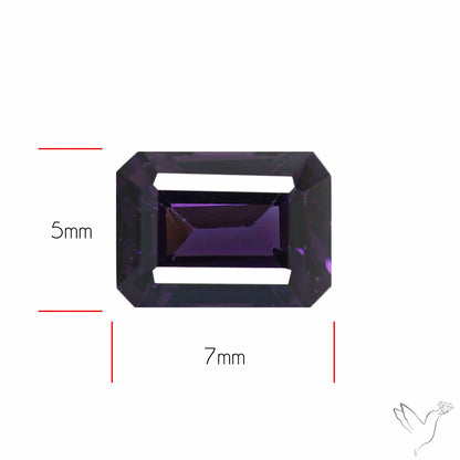 Purple Gray Spinel Faceted