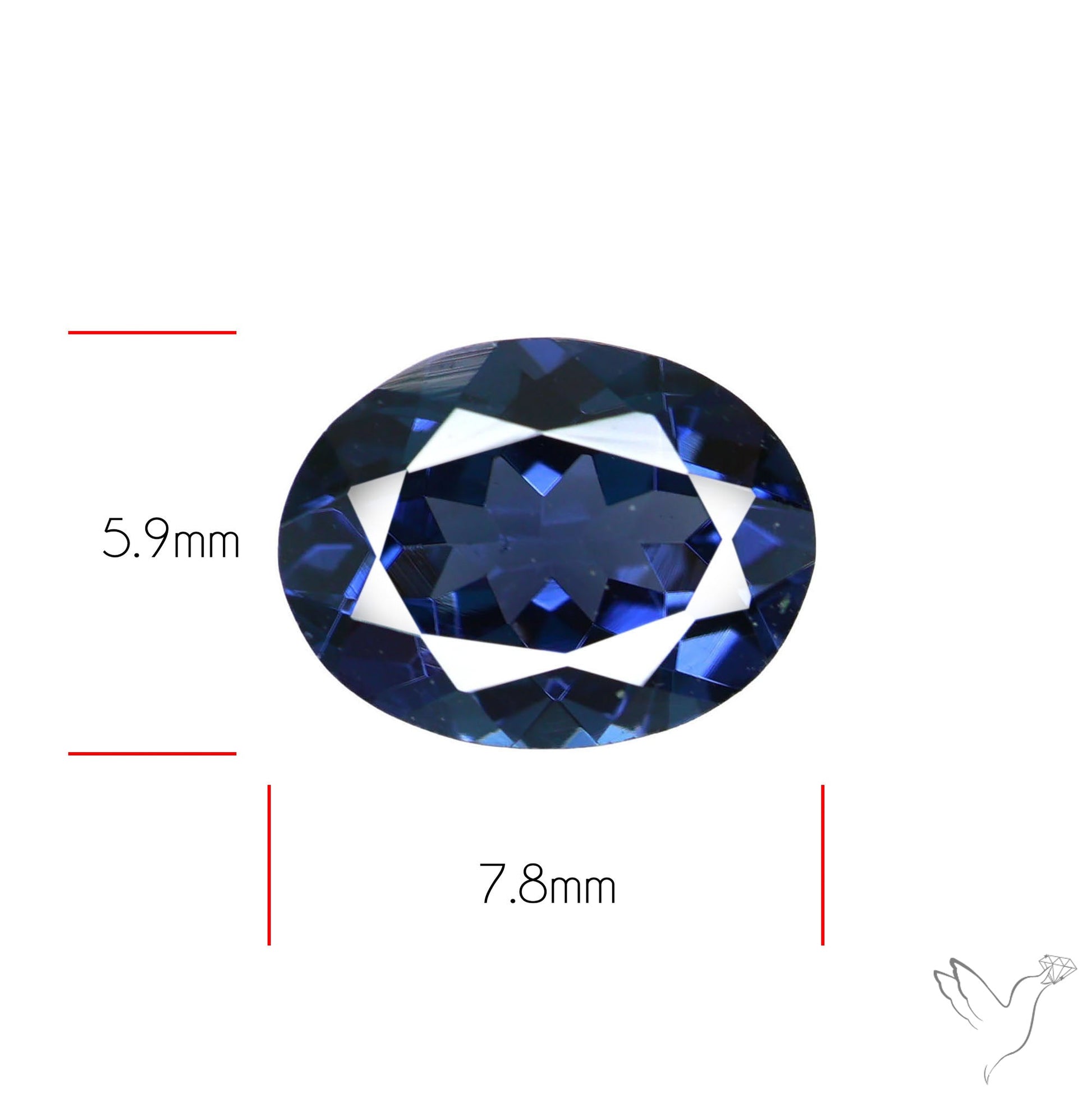 Greyish Purple Spinel Faceted