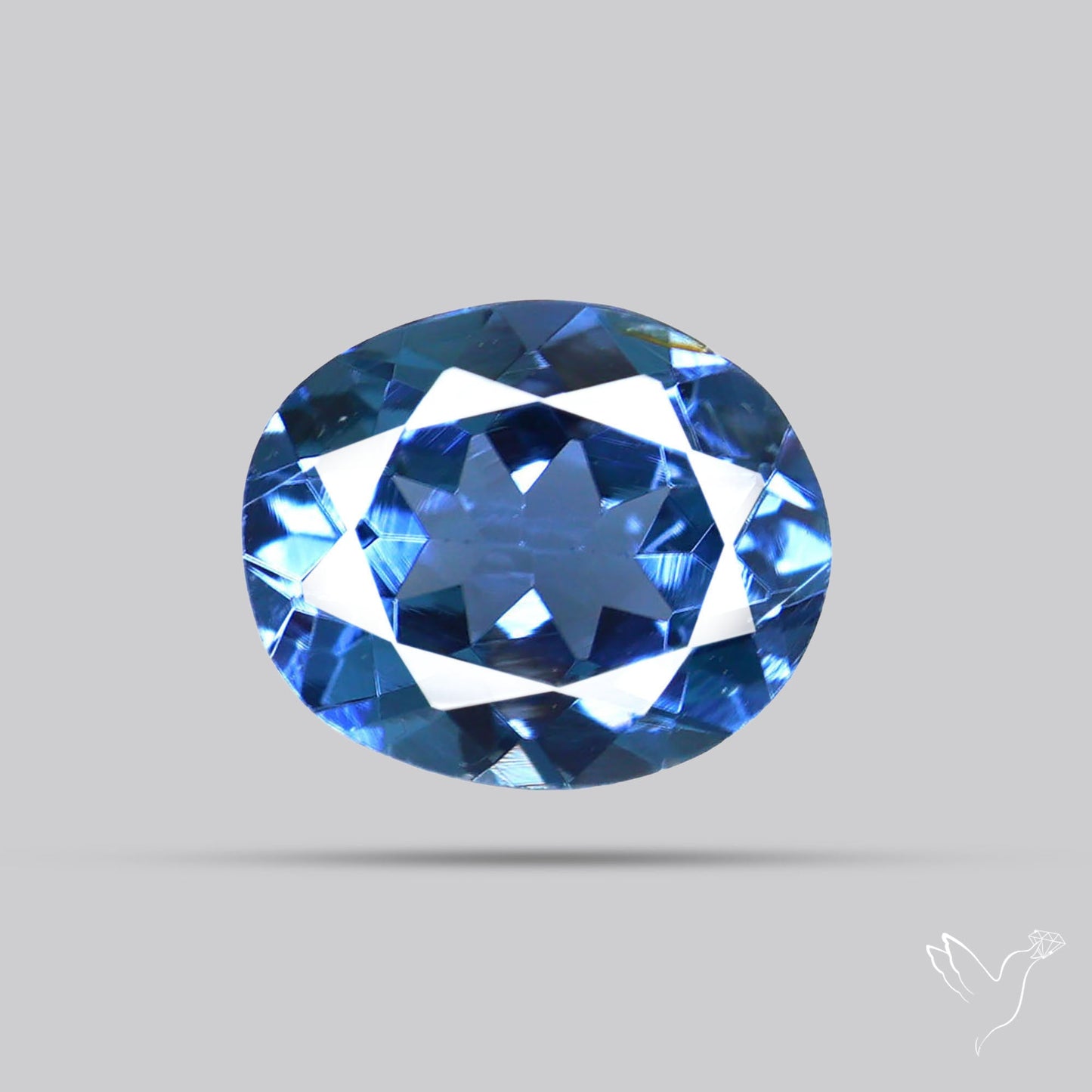 Blue Spinel Faceted