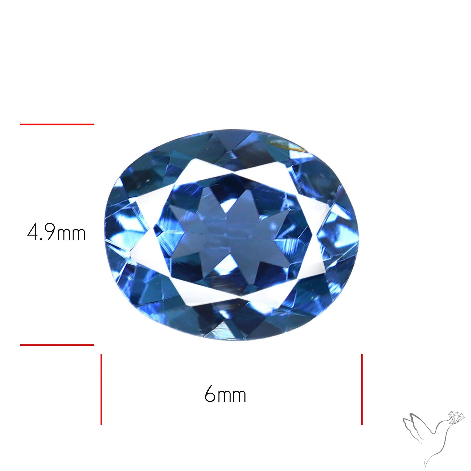 Blue Spinel Faceted