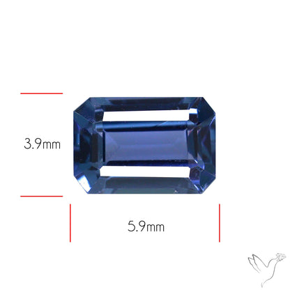 Blue Spinel Faceted