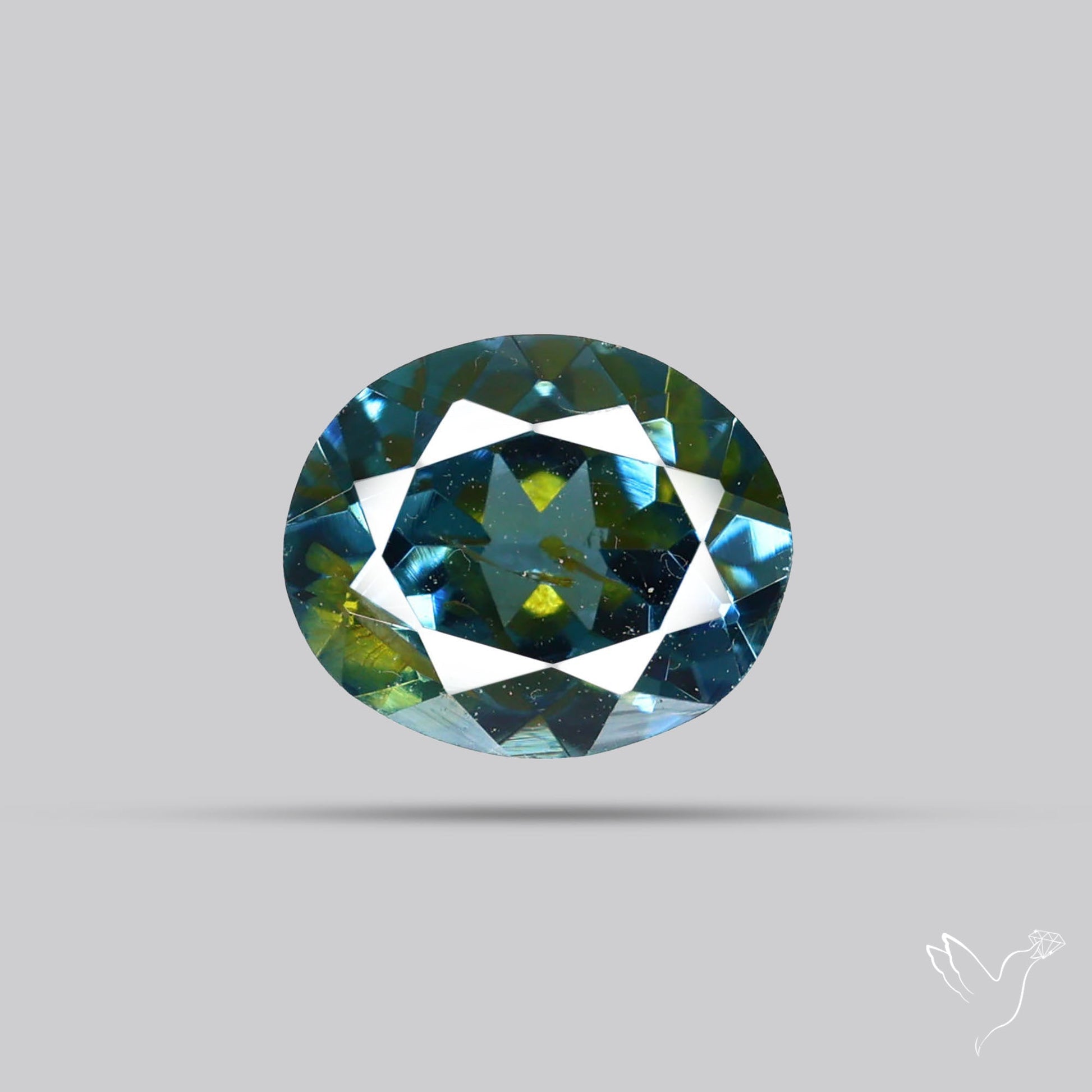 Blue-Green Spinel Faceted