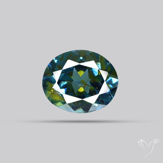Blue-Green Spinel Faceted